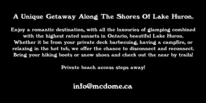 Glamping in Lake Huron